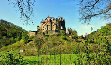 Картинка города дворцы замки крепости лето замок природа холм eltz+castle