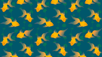Картинка векторная+графика животные+ animals рыбы фон