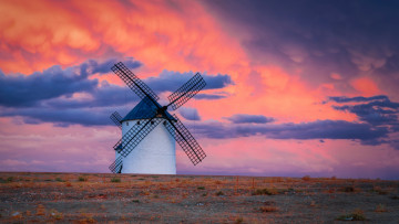 обоя windmill at campo de criptana, spain, разное, мельницы, windmill, at, campo, de, criptana