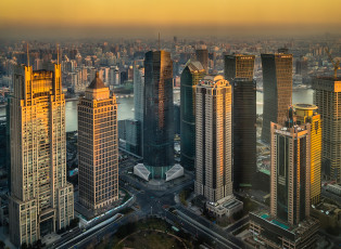 Картинка shanghai города шанхай+ китай небоскребы