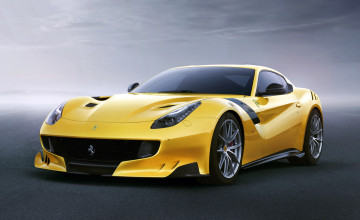 Картинка автомобили ferrari f12tdf 2015г желтый