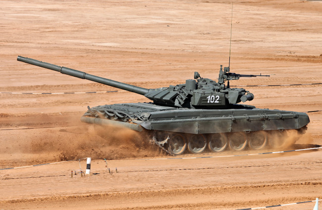 Обои картинки фото техника, военная техника, россия, испытания, поле, т-72, б3, танк