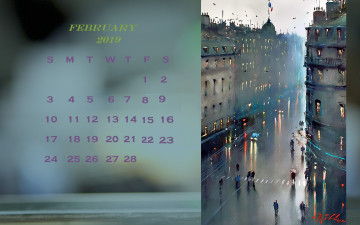 обоя календари, рисованные,  векторная графика, улица, город, здание