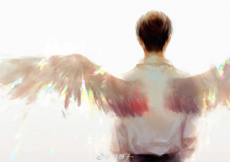 обоя фэнтези, ангелы, сяо, чжань, ангел, крылья