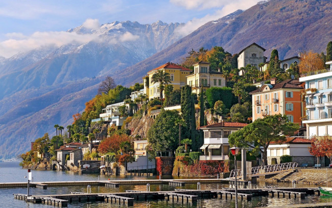 Обои картинки фото ascona, switzerland, города, - панорамы