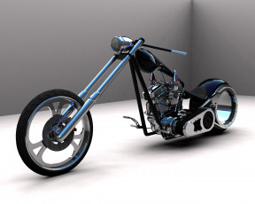 обоя black, chopper, by, scogs, мотоциклы, 3d