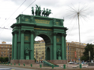 Картинка санкт-+петербург города санкт-петербург +петергоф+ россия нарвские ворота санкт- петербург триумфальная арка