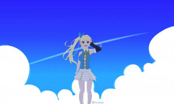 Картинка аниме fairy+tail фон взгляд девушка