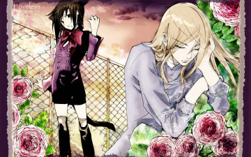 Картинка аниме loveless ограда цветы ритска соби
