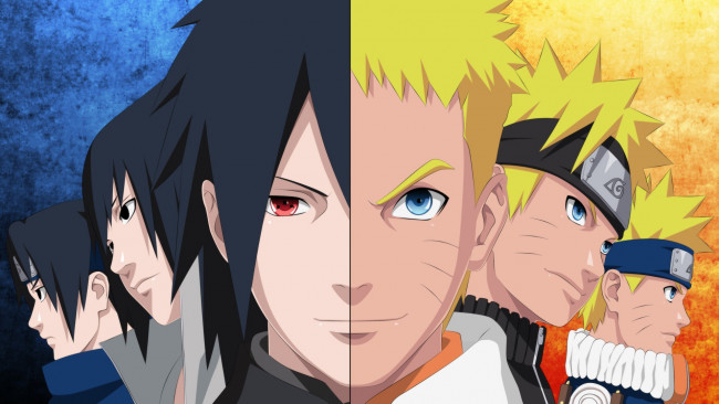 Обои картинки фото аниме, naruto, uzumaki, genin, asian, uchiha, sasuke