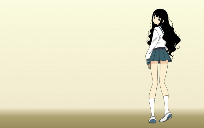 Обои картинки фото аниме, sayonara zetsubo sensei, девушка, взгляд, фон
