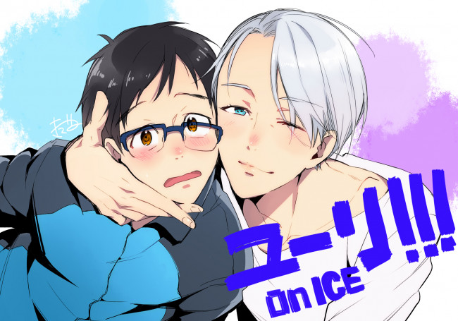 Обои картинки фото аниме, yuri on ice, юрий, виктор