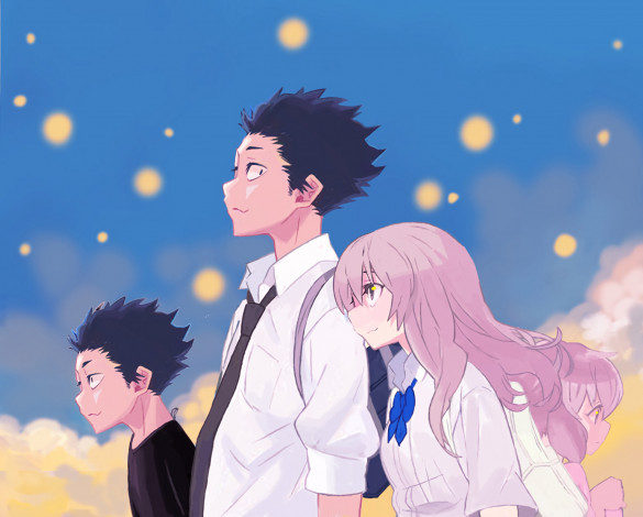 Обои картинки фото аниме, koe no katachi, форма, голоса