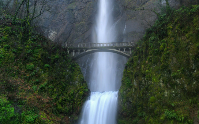 Обои картинки фото multnomah, falls, oregon, природа, водопады