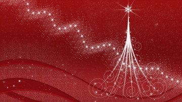 Картинка праздничные векторная графика новый год красный фон
