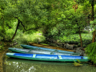 Картинка корабли лодки шлюпки река зелень
