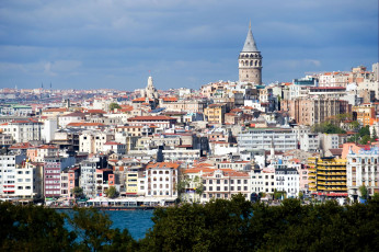 обоя города, стамбул, турция, дома, панорама