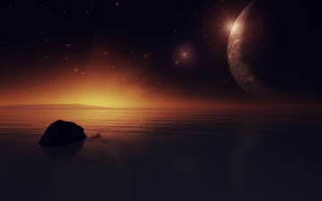 Картинка 3д графика atmosphere mood атмосфера настроения планета озеро