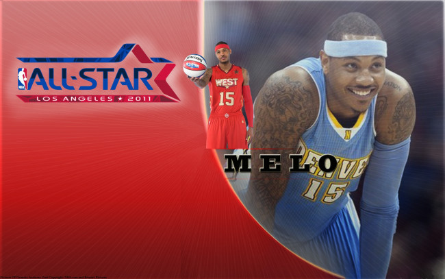 Обои картинки фото carmelo, anthony, all, star, 2011, спорт, nba, нба, все, звезды, чемпионат, баскетбол