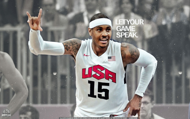 Обои картинки фото carmelo, anthony, london, 2012, спорт, баскетбол, лондон, олимпиада