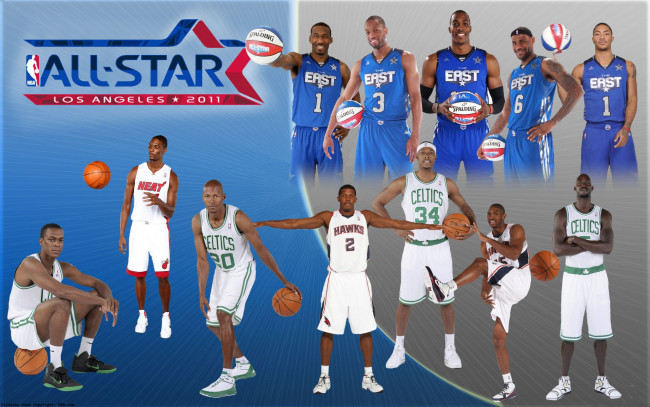 Обои картинки фото nba, all, star, 2010, спорт, баскетбол, чемпионат, все, звезды, нба