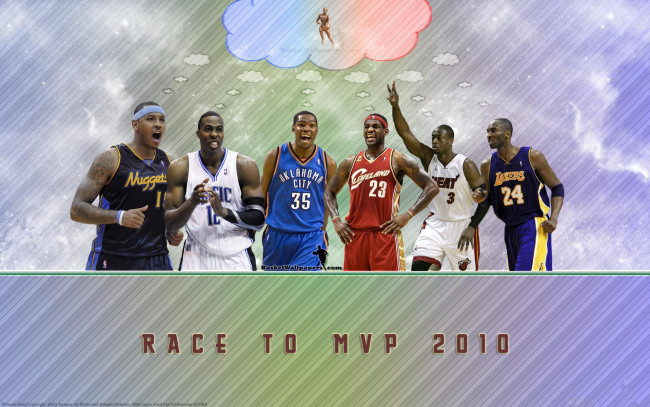 Обои картинки фото race, to, nba, mvp, 2010, спорт, баскетбол, игроки, нба