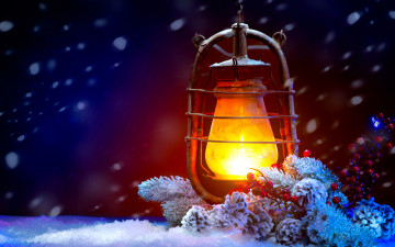 Картинка праздничные -+разное+ новый+год клонка фонарь пламя реколта сняг светлина лампа бор twig vintage snow light lamp pine tree lantern flame merry christmas happy new year holiday decoration