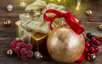 Картинка праздничные подарки+и+коробочки merry christmas new year decoration новый год рождество украшения шар