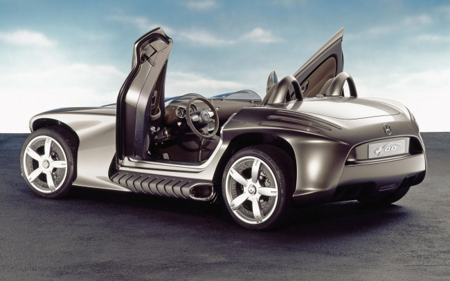 Обои картинки фото автомобили, mercedes-benz, концепт, серебристый, кабриолет, мерседес
