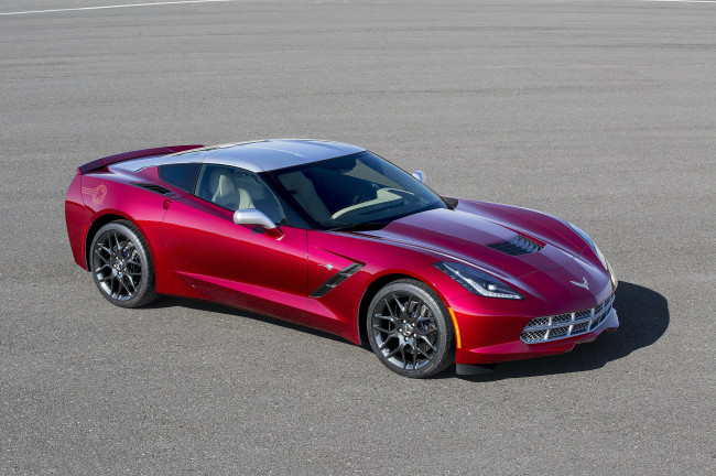 Обои картинки фото 2014 chevrolet corvette c7 stingray , paul stanley, автомобили, corvette, тюнинг, металлик, красный, chevrolet, stanley, paul, stingray