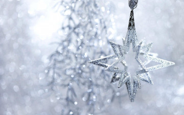 обоя праздничные, снежинки и звёздочки, блестки, украшение, игрушка, звезда