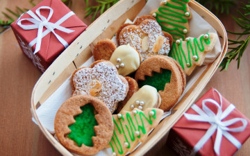 Картинка праздничные угощения выпечка сладкое глазурь merry новый год рождество печенье cookies decoration xmas christmas