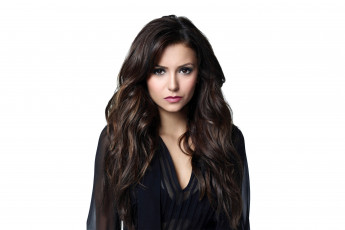 обоя девушки, nina dobrev, пеньюар, актриса, шатенка, лицо