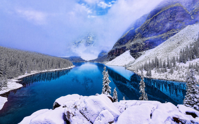 Обои картинки фото banff national park, canada, природа, реки, озера, banff, national, park
