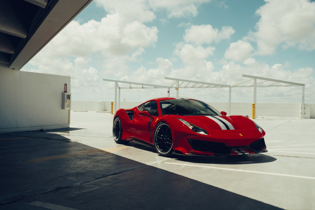 Обои картинки фото автомобили, ferrari, red, 488pista