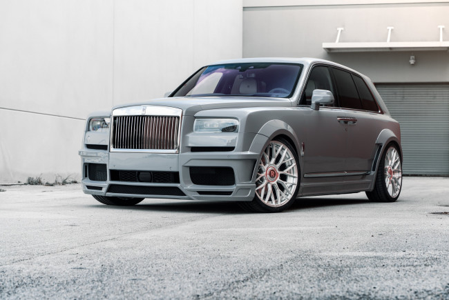 Обои картинки фото автомобили, rolls-royce, rolls, royce, side, gray, suv, nardo, cullinan