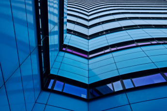 Картинка города -+здания +дома голубой низкоугольная фотография шаблон цикл метрополитен современная архитектура арнем нидерланды башня рейн автор rob oo