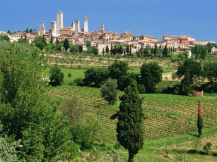 Картинка san gimignano tuscany italy города