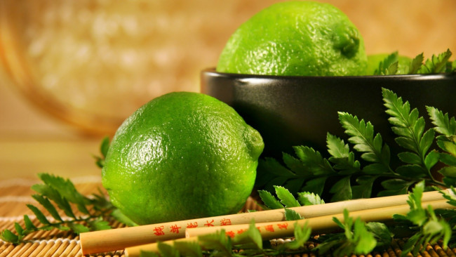Обои картинки фото еда, цитрусы, зеленый, лимон, фрукт