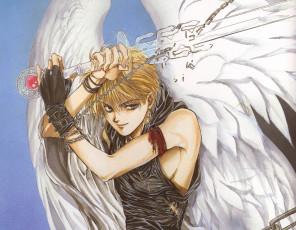 обоя аниме, angel sanctuary, ангел
