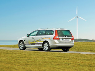 обоя volvo v70 plug in hybrid prototype 2009, автомобили, volvo, 2009, prototype, plug, in, hybrid, v70