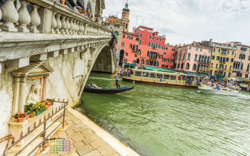 обоя венеция, календари, города, мост, водоем, здание, гондола, 2018