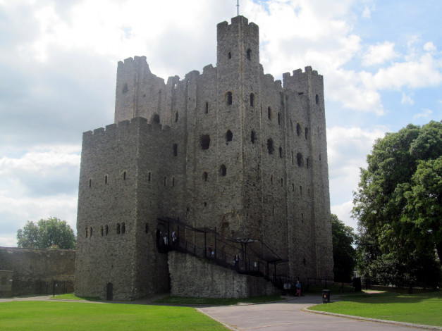 Обои картинки фото norman castle, rochester, kent, uk, города, замки англии, norman, castle