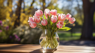 Картинка разное компьютерный+дизайн цветы букет весна тюльпаны ии-арт нейросеть