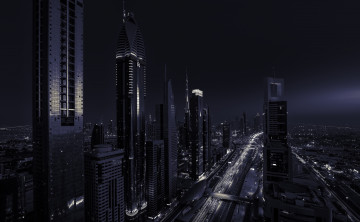 Картинка города дубай+ оаэ небоскреб дубай ночь город улица