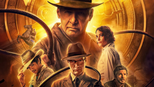 Обои картинки фото indiana jones and the dial of destiny ,  2023 , кино фильмы, indiana jones and the dial of destiny, индиана, джонс, и, колесо, судьбы, фантастика, боевик, harrison, ford, phoebe, waller, bridge, mads, mikkelsen, antonio, banderas