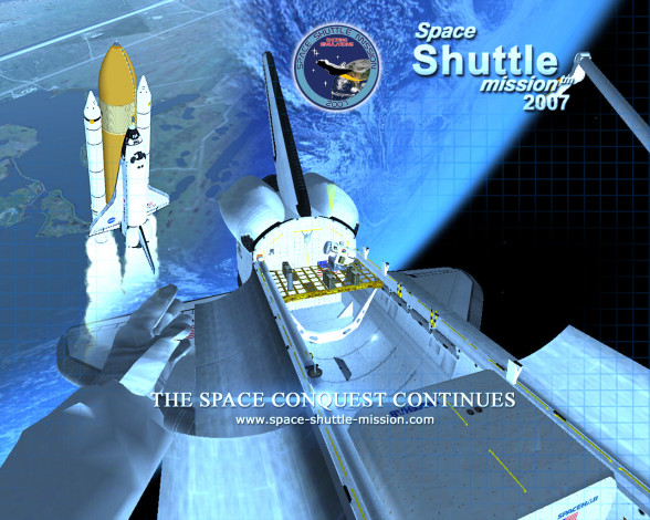 Обои картинки фото space, shuttle, mission, 2007, видео, игры