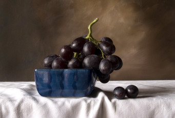 обоя еда, виноград, гроздь, синий