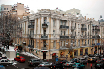 Картинка города киев украина улица движение здание