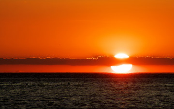 Картинка природа восходы закаты море облака солнце закат